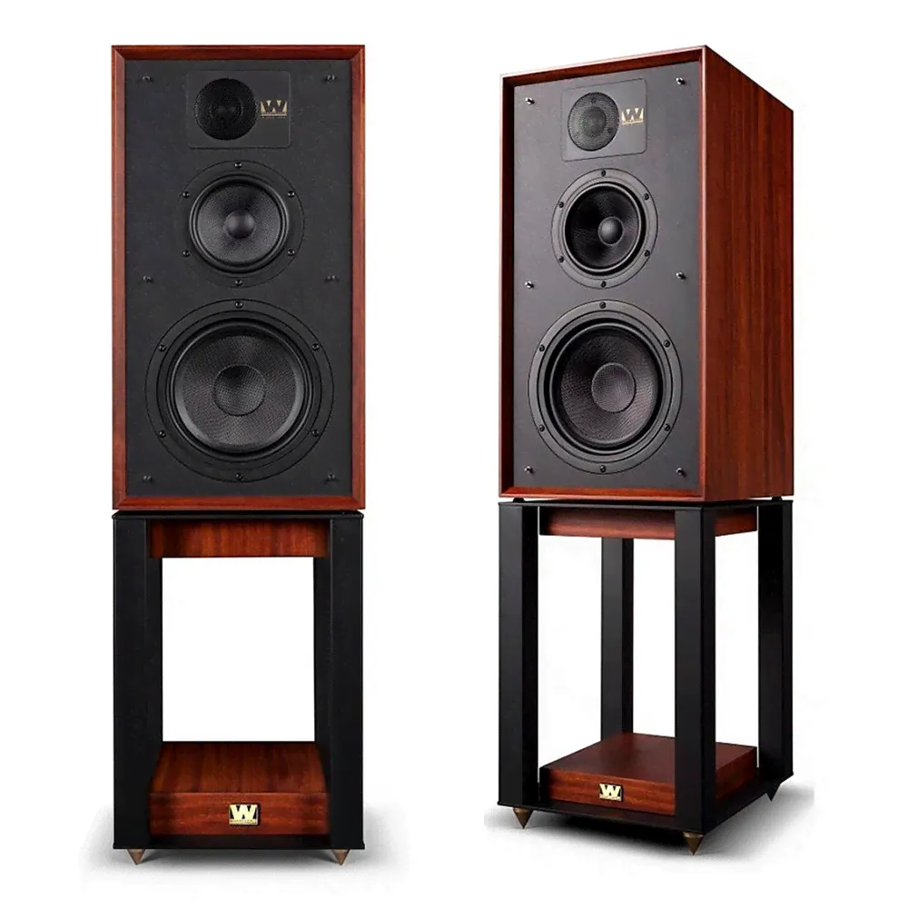 Акустика полочная со стойками Wharfedale 85th Anniversary Linton Mahogany-4